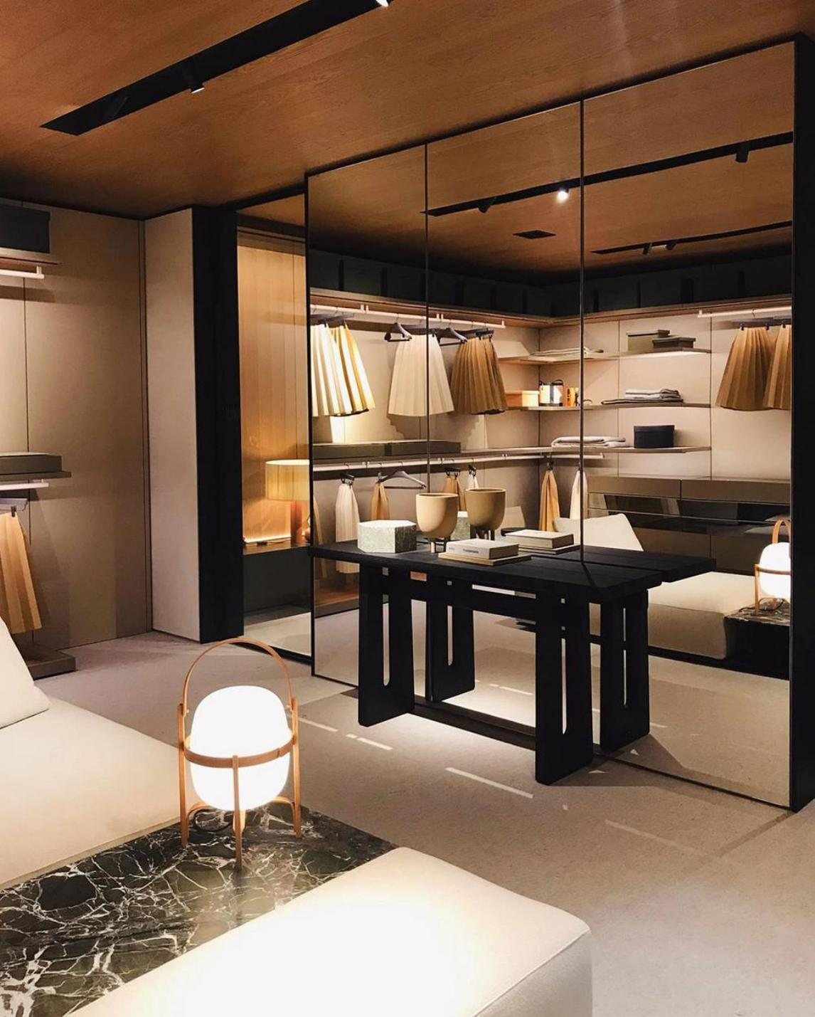 Layered wardrobe joinery