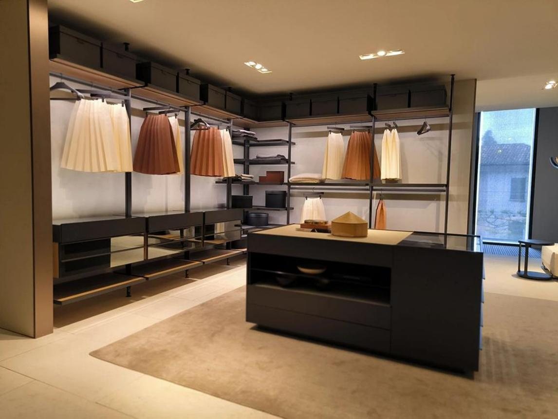Warm timber dressing room