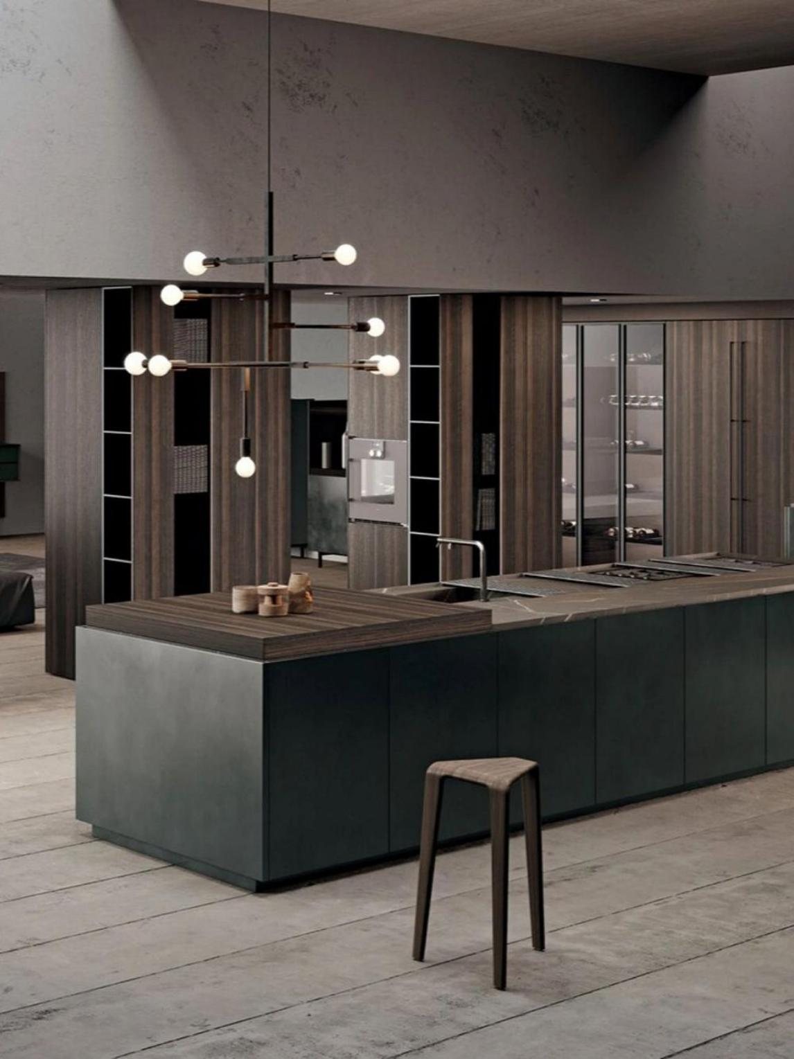 Dark stone kitchen