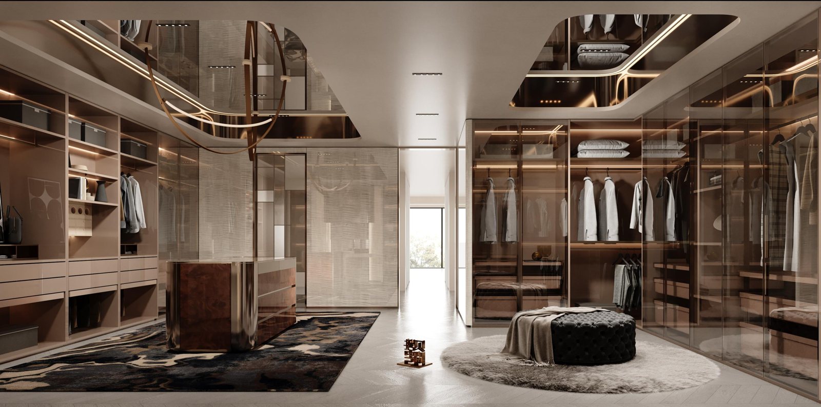 Timber-lined lounge