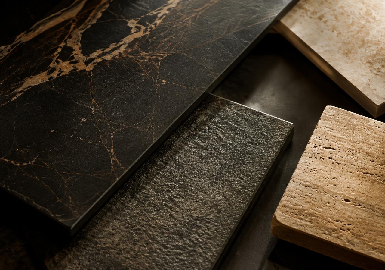 Stone & tile — illustrative